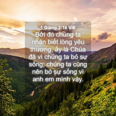 Picture 04 - 1 Giăng 3:16 VIE - Bởi đó chúng ta nhận biết lòng yêu - Bible Verse Picture