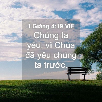 Picture 04 - 1 Giăng 4:19 VIE - Chúng ta yêu, vì Chúa đã yêu chúng ta - Bible Verse Picture