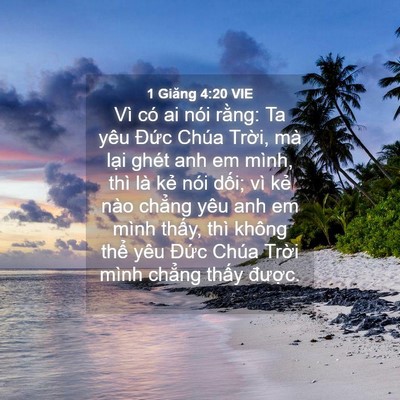 Picture 04 - 1 Giăng 4:20 VIE - Vì có ai nói rằng: Ta yêu Đức Chúa - Bible Verse Picture