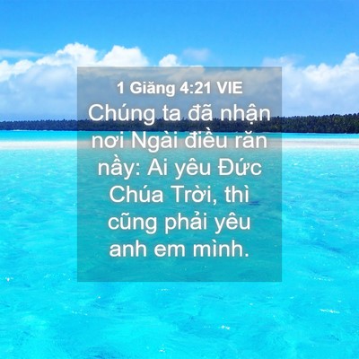Picture 04 - 1 Giăng 4:21 VIE - Chúng ta đã nhận nơi Ngài điều răn - Bible Verse Picture
