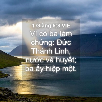 Picture 04 - 1 Giăng 5:8 VIE - Vì có ba làm chứng: Đức Thánh Linh, - Bible Verse Picture