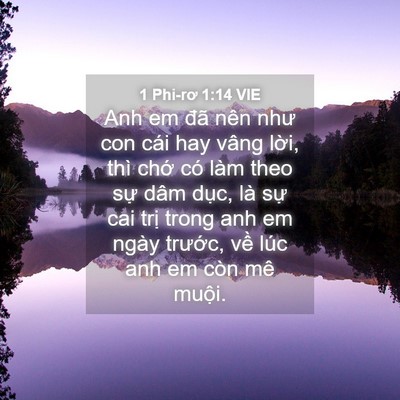 Picture 04 - 1 Phi-rơ 1:14 VIE - Anh em đã nên như con cái hay vâng lời, - Bible Verse Picture