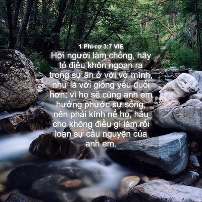 Picture 04 - 1 Phi-rơ 3:7 VIE - Hỡi người làm chồng, hãy tỏ điều - Bible Verse Picture
