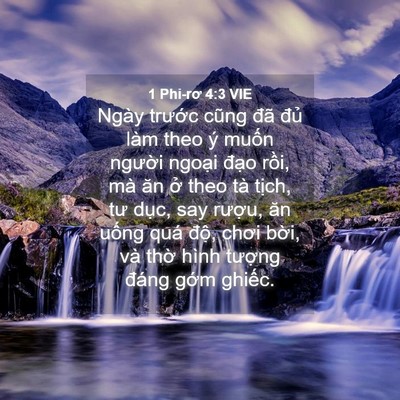 Picture 04 - 1 Phi-rơ 4:3 VIE - Ngày trước cũng đã đủ làm theo ý - Bible Verse Picture