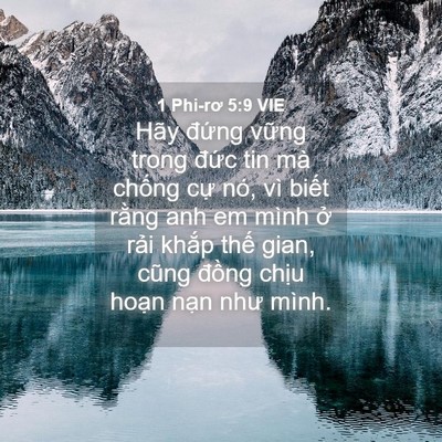 Picture 04 - 1 Phi-rơ 5:9 VIE - Hãy đứng vững trong đức tin mà chống - Bible Verse Picture