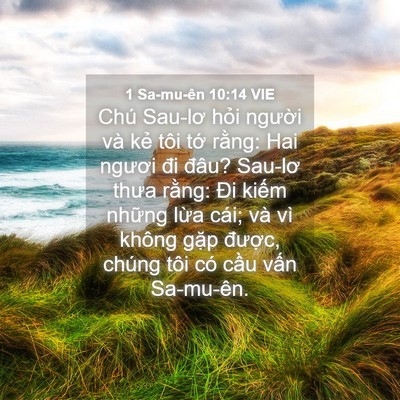 Picture 04 - 1 Sa-mu-ên 10:14 VIE - Chú Sau-lơ hỏi người và kẻ tôi tớ - Bible Verse Picture