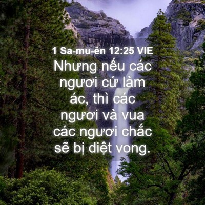 Picture 04 - 1 Sa-mu-ên 12:25 VIE - Nhưng nếu các ngươi cứ làm ác, thì - Bible Verse Picture