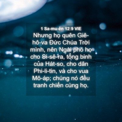 Picture 04 - 1 Sa-mu-ên 12:9 VIE - Nhưng họ quên Giê-hô-va Đức Chúa Trời - Bible Verse Picture
