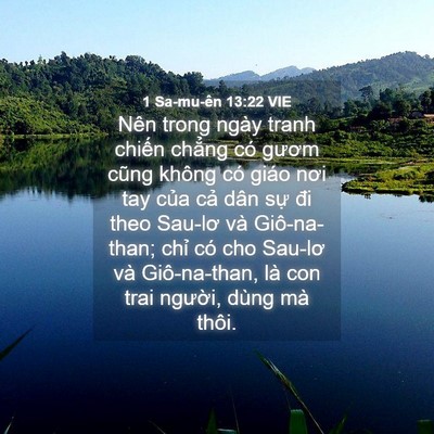Picture 04 - 1 Sa-mu-ên 13:22 VIE - Nên trong ngày tranh chiến chẳng có gươm - Bible Verse Picture