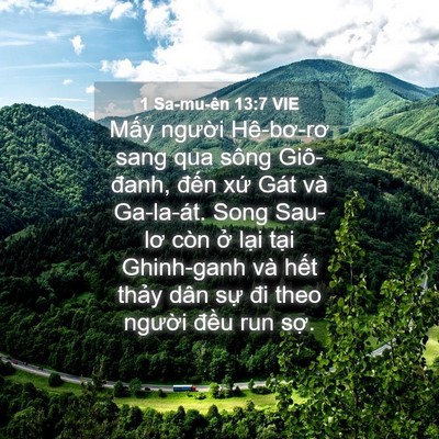 Picture 04 - 1 Sa-mu-ên 13:7 VIE - Mấy người Hê-bơ-rơ sang qua sông - Bible Verse Picture