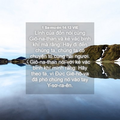 Picture 04 - 1 Sa-mu-ên 14:12 VIE - Lính của đồn nói cùng Giô-na-than và - Bible Verse Picture