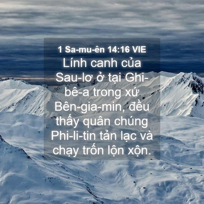 Picture 04 - 1 Sa-mu-ên 14:16 VIE - Lính canh của Sau-lơ ở tại Ghi-bê-a - Bible Verse Picture