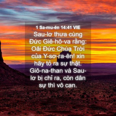 Picture 04 - 1 Sa-mu-ên 14:41 VIE - Sau-lơ thưa cùng Đức Giê-hô-va rằng: - Bible Verse Picture