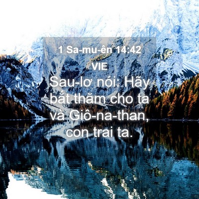 Picture 04 - 1 Sa-mu-ên 14:42 VIE - Sau-lơ nói: Hãy bắt thăm cho ta và - Bible Verse Picture