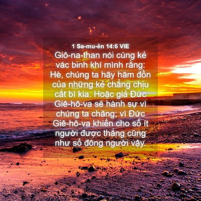 Picture 04 - 1 Sa-mu-ên 14:6 VIE - Giô-na-than nói cùng kẻ vác binh khí mình - Bible Verse Picture
