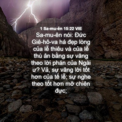 Picture 04 - 1 Sa-mu-ên 15:22 VIE - Sa-mu-ên nói: Đức Giê-hô-va há đẹp - Bible Verse Picture