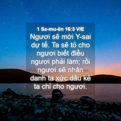 Picture 04 - 1 Sa-mu-ên 16:3 VIE - Ngươi sẽ mời Y-sai dự tế. Ta sẽ tỏ - Bible Verse Picture