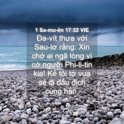 Picture 04 - 1 Sa-mu-ên 17:32 VIE - Đa-vít thưa với Sau-lơ rằng: Xin chớ ai - Bible Verse Picture