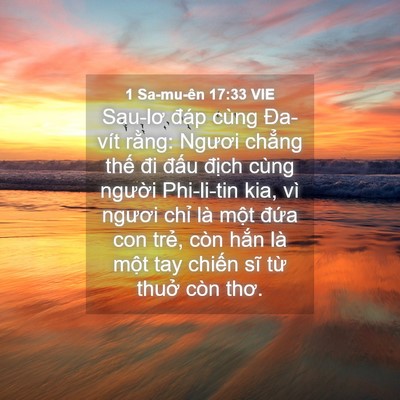 Picture 04 - 1 Sa-mu-ên 17:33 VIE - Sau-lơ đáp cùng Đa-vít rằng: Ngươi - Bible Verse Picture