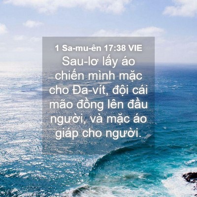 Picture 04 - 1 Sa-mu-ên 17:38 VIE - Sau-lơ lấy áo chiến mình mặc cho - Bible Verse Picture