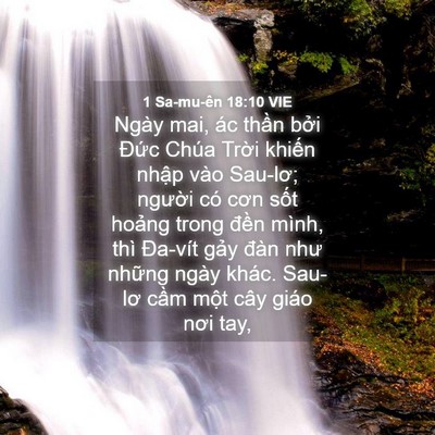 Picture 04 - 1 Sa-mu-ên 18:10 VIE - Ngày mai, ác thần bởi Đức Chúa Trời - Bible Verse Picture