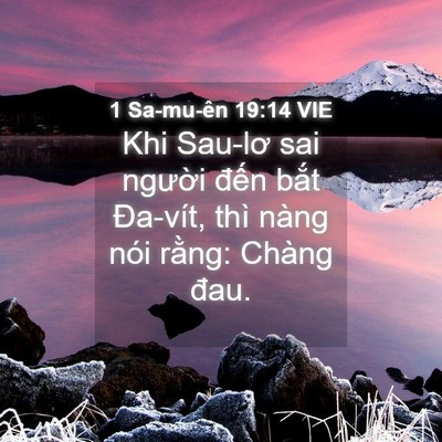 Picture 04 - 1 Sa-mu-ên 19:14 VIE - Khi Sau-lơ sai người đến bắt Đa-vít, - Bible Verse Picture