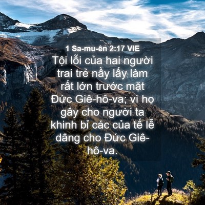 Picture 04 - 1 Sa-mu-ên 2:17 VIE - Tội lỗi của hai người trai trẻ nầy - Bible Verse Picture