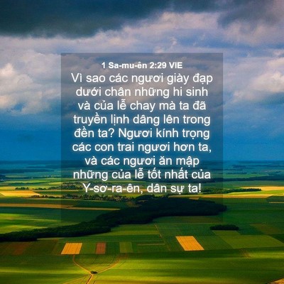 Picture 04 - 1 Sa-mu-ên 2:29 VIE - Vì sao các ngươi giày đạp dưới chân - Bible Verse Picture
