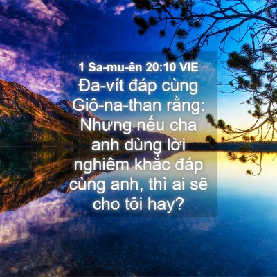 Picture 04 - 1 Sa-mu-ên 20:10 VIE - Đa-vít đáp cùng Giô-na-than rằng: Nhưng - Bible Verse Picture