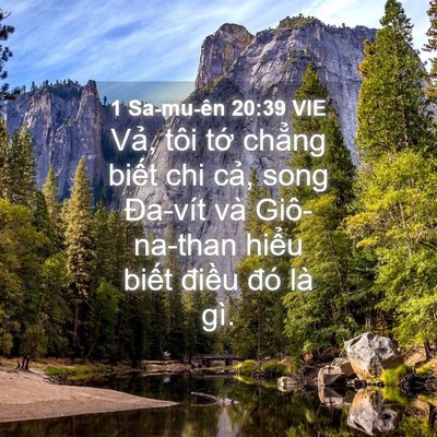 Picture 04 - 1 Sa-mu-ên 20:39 VIE - Vả, tôi tớ chẳng biết chi cả, song - Bible Verse Picture