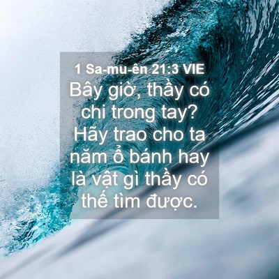 Picture 04 - 1 Sa-mu-ên 21:3 VIE - Bây giờ, thầy có chi trong tay? Hãy trao - Bible Verse Picture