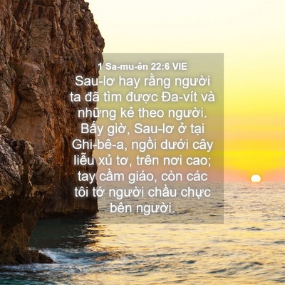 Picture 04 - 1 Sa-mu-ên 22:6 VIE - Sau-lơ hay rằng người ta đã tìm được - Bible Verse Picture