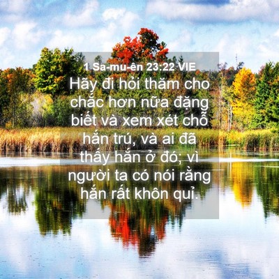 Picture 04 - 1 Sa-mu-ên 23:22 VIE - Hãy đi hỏi thăm cho chắc hơn nữa - Bible Verse Picture