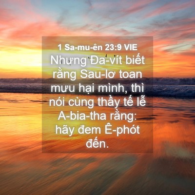 Picture 04 - 1 Sa-mu-ên 23:9 VIE - Nhưng Đa-vít biết rằng Sau-lơ toan mưu - Bible Verse Picture
