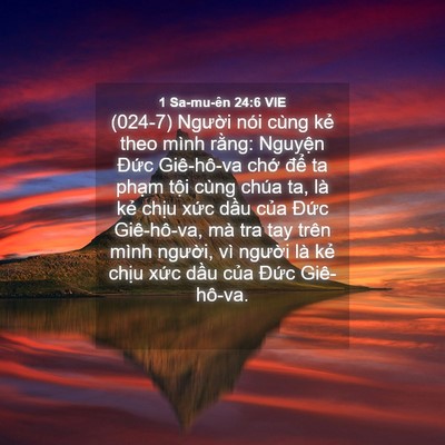 Picture 04 - 1 Sa-mu-ên 24:6 VIE - (024-7) Người nói cùng kẻ theo mình - Bible Verse Picture