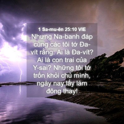 Picture 04 - 1 Sa-mu-ên 25:10 VIE - Nhưng Na-banh đáp cùng các tôi tớ - Bible Verse Picture