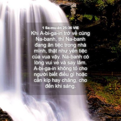 Picture 04 - 1 Sa-mu-ên 25:36 VIE - Khi A-bi-ga-in trở về cùng Na-banh, thì - Bible Verse Picture