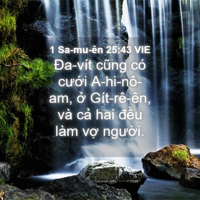 Picture 04 - 1 Sa-mu-ên 25:43 VIE - Đa-vít cũng có cưới A-hi-nô-am, ở - Bible Verse Picture