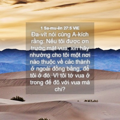 Picture 04 - 1 Sa-mu-ên 27:5 VIE - Đa-vít nói cùng A-kích rằng: Nếu tôi - Bible Verse Picture