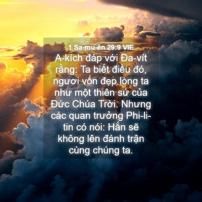 Picture 04 - 1 Sa-mu-ên 29:9 VIE - A-kích đáp với Đa-vít rằng: Ta biết - Bible Verse Picture