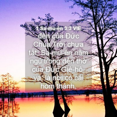 Picture 04 - 1 Sa-mu-ên 3:3 VIE - đèn của Đức Chúa Trời chưa tắt, - Bible Verse Picture