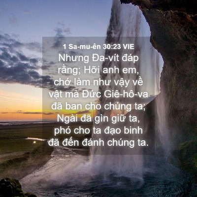 Picture 04 - 1 Sa-mu-ên 30:23 VIE - Nhưng Đa-vít đáp rằng; Hỡi anh em, chớ - Bible Verse Picture