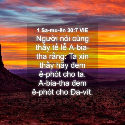 Picture 04 - 1 Sa-mu-ên 30:7 VIE - Người nói cùng thầy tế lễ A-bia-tha - Bible Verse Picture