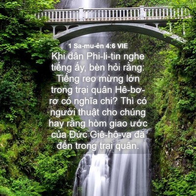 Picture 04 - 1 Sa-mu-ên 4:6 VIE - Khi dân Phi-li-tin nghe tiếng ấy, bèn hỏi - Bible Verse Picture