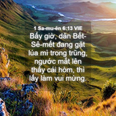Picture 04 - 1 Sa-mu-ên 6:13 VIE - Bấy giờ, dân Bết-Sê-mết đang gặt - Bible Verse Picture