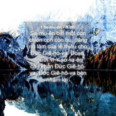 Picture 04 - 1 Sa-mu-ên 7:9 VIE - Sa-mu-ên bắt một con chiên con còn bú, - Bible Verse Picture
