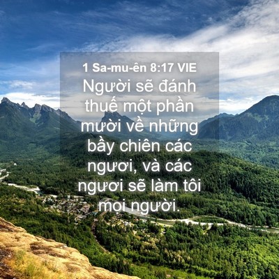 Picture 04 - 1 Sa-mu-ên 8:17 VIE - Người sẽ đánh thuế một phần mười - Bible Verse Picture