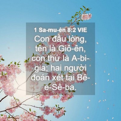 Picture 04 - 1 Sa-mu-ên 8:2 VIE - Con đầu lòng, tên là Giô-ên, con thứ - Bible Verse Picture