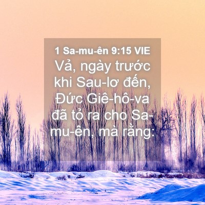 Picture 04 - 1 Sa-mu-ên 9:15 VIE - Vả, ngày trước khi Sau-lơ đến, Đức - Bible Verse Picture