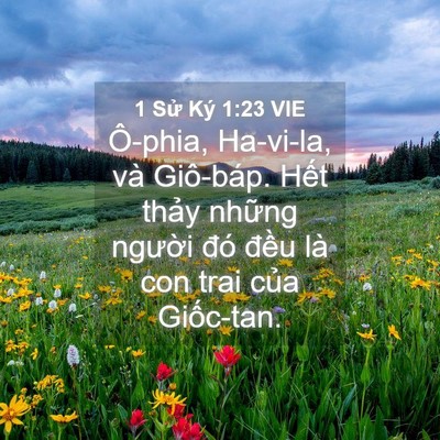 Picture 04 - 1 Sử Ký 1:23 VIE - Ô-phia, Ha-vi-la, và Giô-báp. Hết thảy - Bible Verse Picture